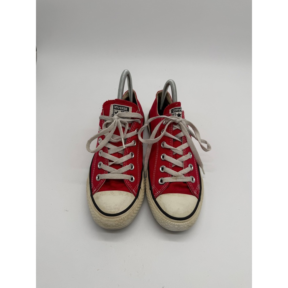 Converse Chuck Taylor All Star Low Top Red Canvas Sneakers Mens 6 Womens 8